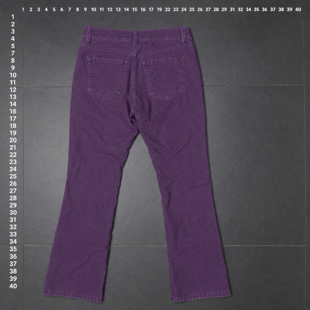 Ann Taylor LOFT Curvy Boot Cut Corduroy Pants in Plum Purple - Picture 3 of 4